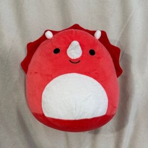 Tristan The Red Triceratops Squishmallow Plush Toy